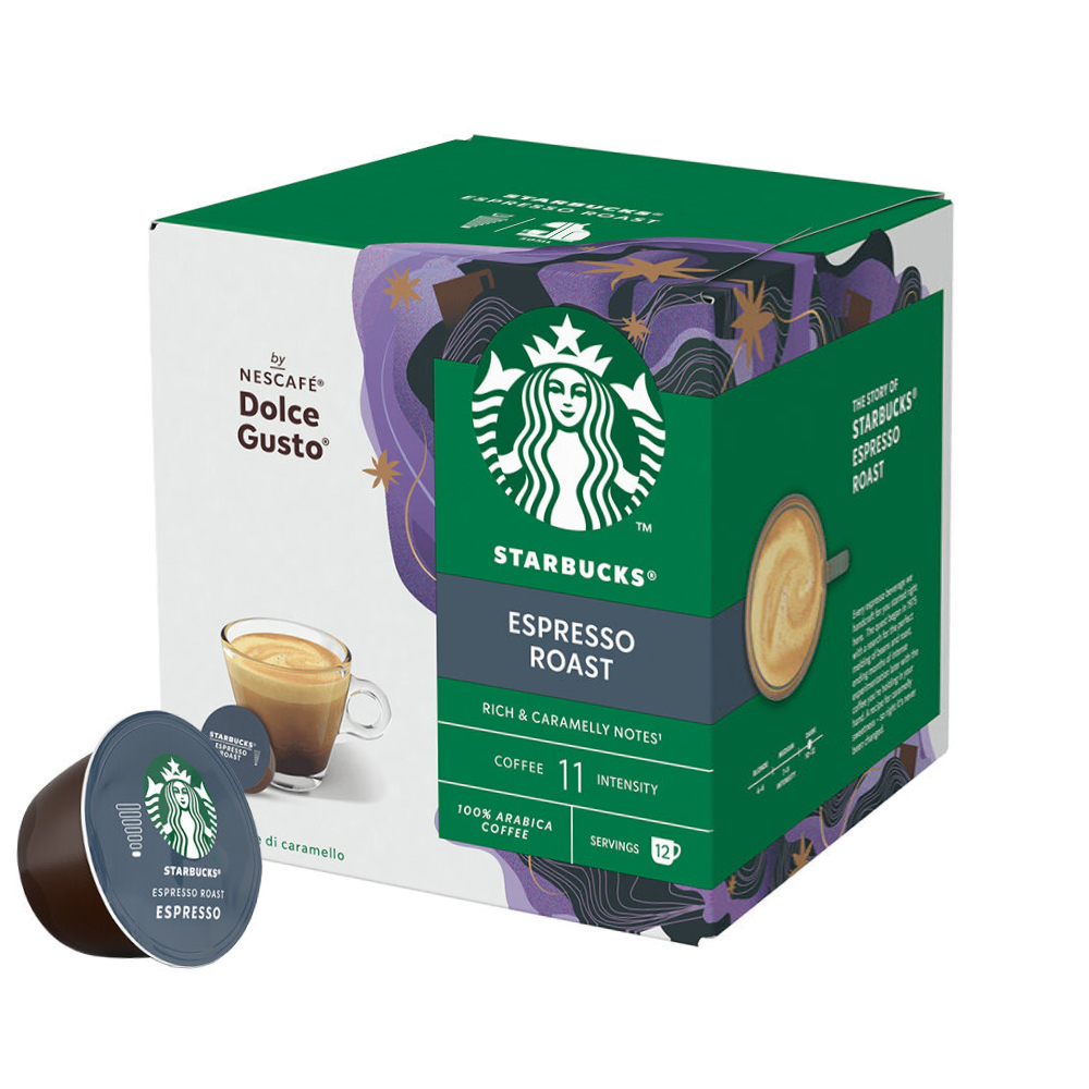 Кофе в капсулах для Dolce Gusto Арабика Starbucks Espresso Roast 12 штук в упаковке