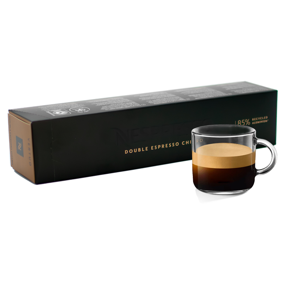 Кофе в капсулах для Nespresso Vertuo Арабика Double Espresso Chiaro 10 штук в упаковке