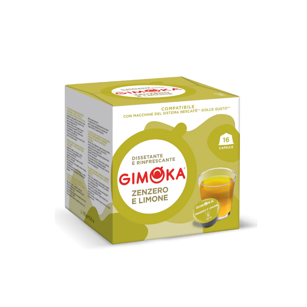 Чай в капсулах для Dolce Gusto Gimoka Ginger and Lemon 16 штук в упаковке