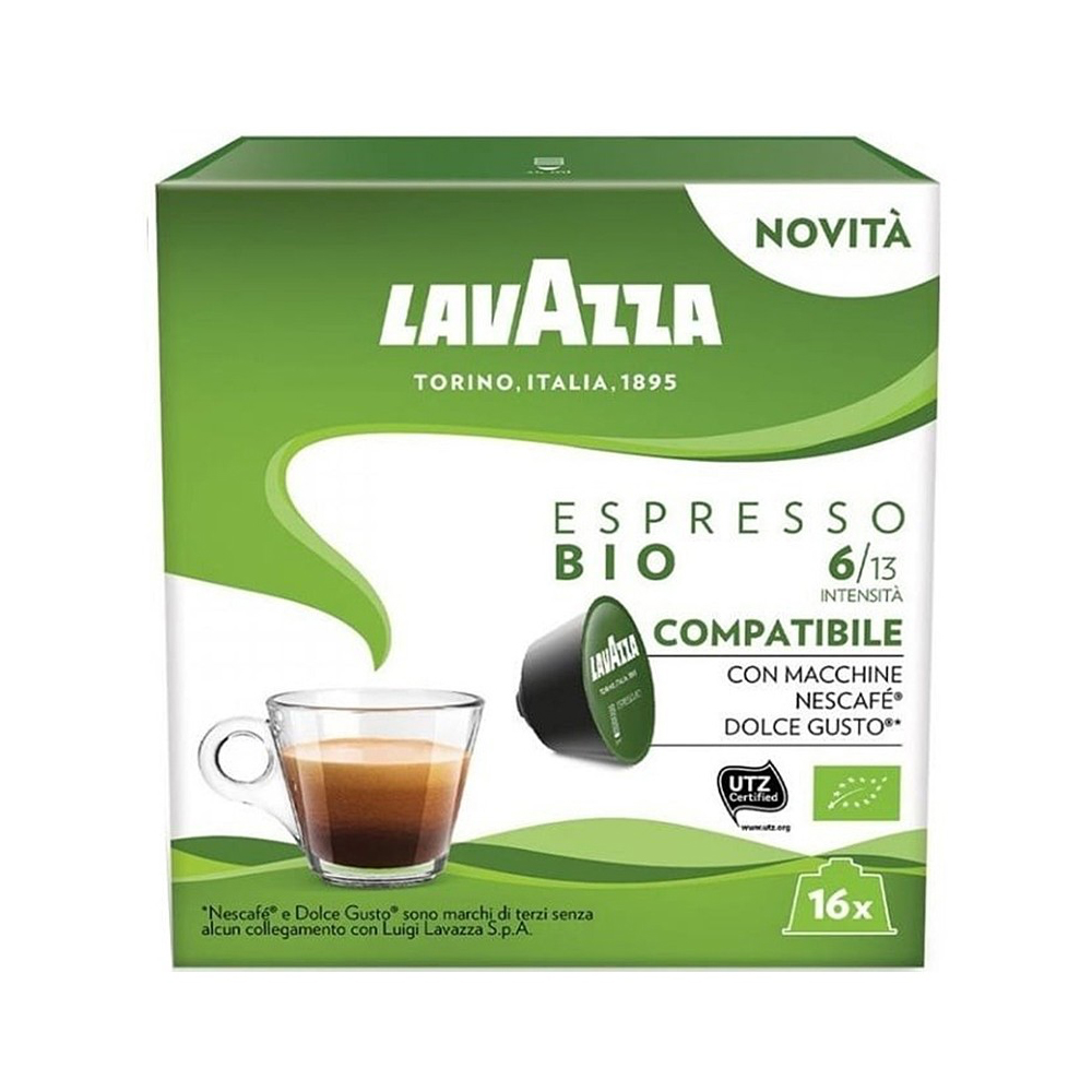 Кофе в капсулах для Dolce Gusto Арабика Lavazza  Espresso BIO 16 штук в упаковке