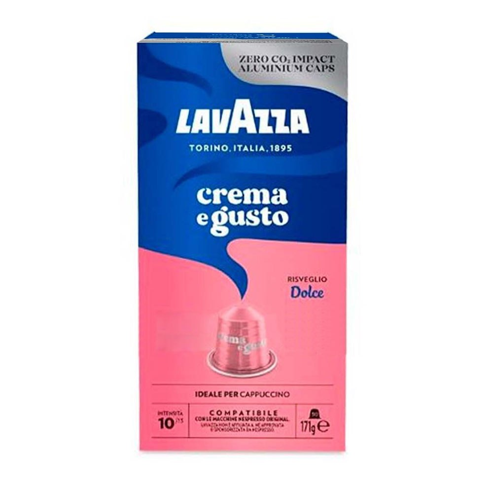 Кофе в капсулах для Nespresso Original Lavazza Crema e Gusto Dolce 10 штук в упаковке