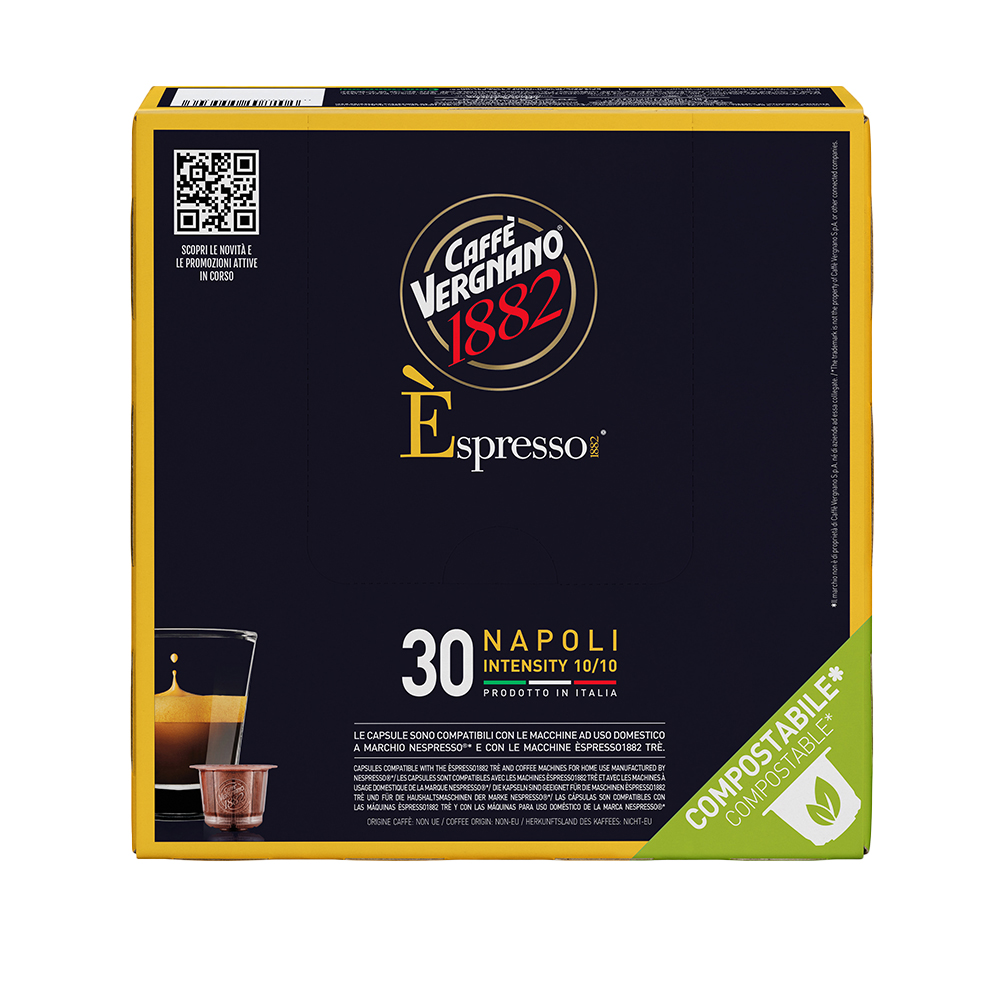 Кофе в капсулах для Nespresso Original Арабика и Робуста Vergnano Napoli 30 штук в упаковке
