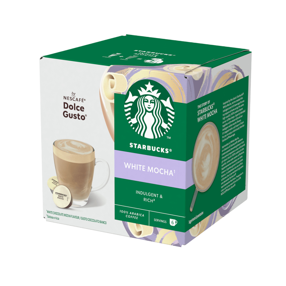 Кофе в капсулах для Dolce Gusto Арабика Starbucks White Mocha 12 порций в упаковке