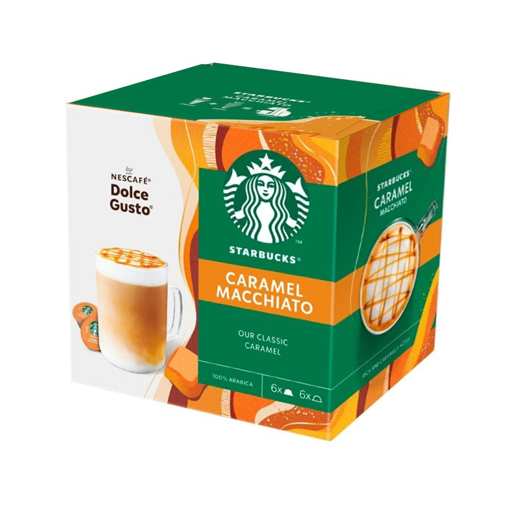 Кофе в капсулах для Dolce Gusto Арабика Starbucks Caramel Macchiato 12 порций в упаковке