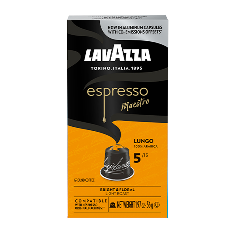 Кофе в капсулах для Nespresso Original Арабика Lavazza Maestro Lungo 10 штук в упаковке