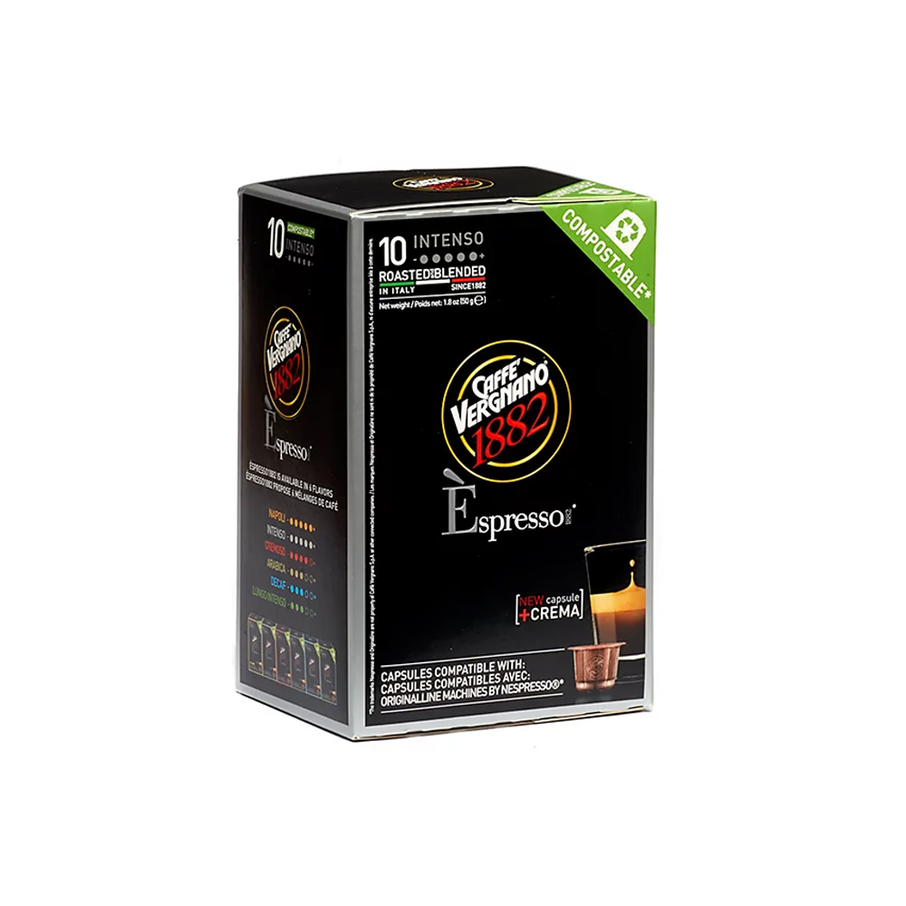 Кофе в капсулах для Nespresso Original Арабика и Робуста Vergnano Intenso 10 штук в упаковке