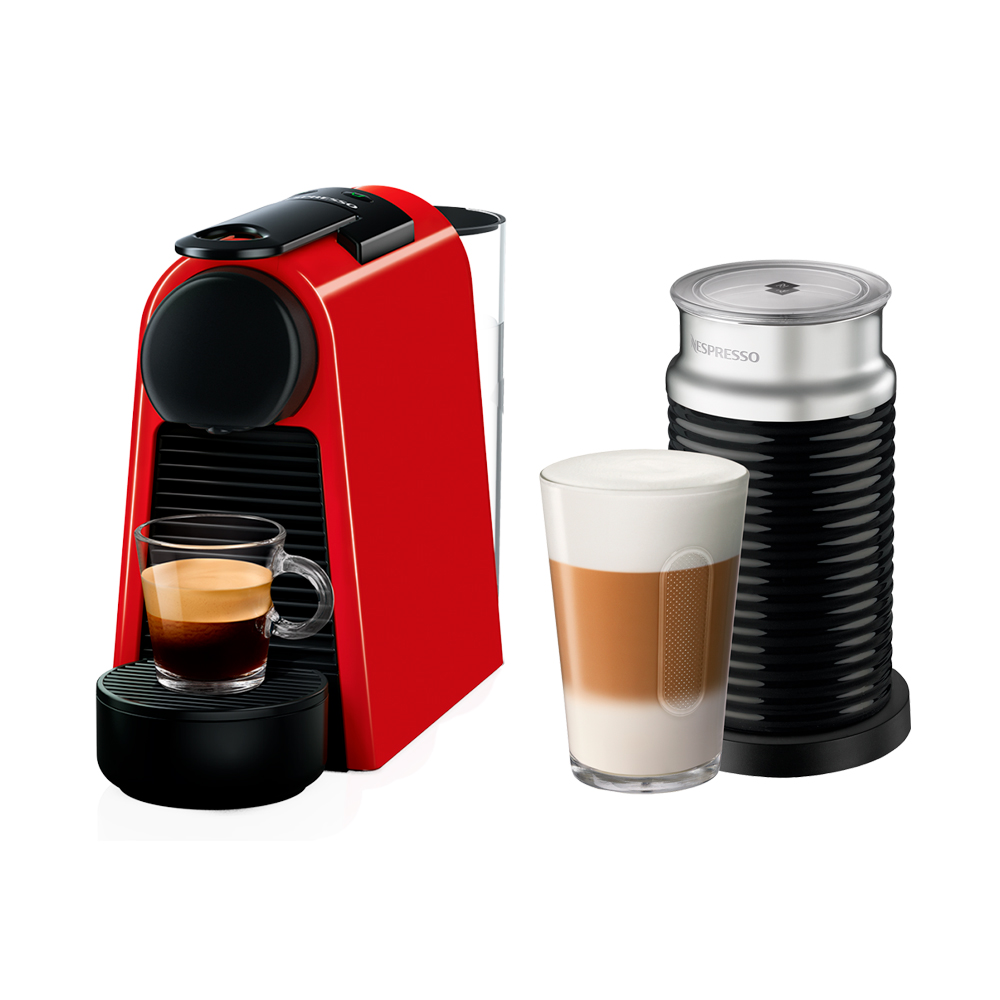 Капсульная Кофемашина Delonghi Nespresso Essenza Mini Bold Ruby Red & Aeroccino 3 EN85 RAE