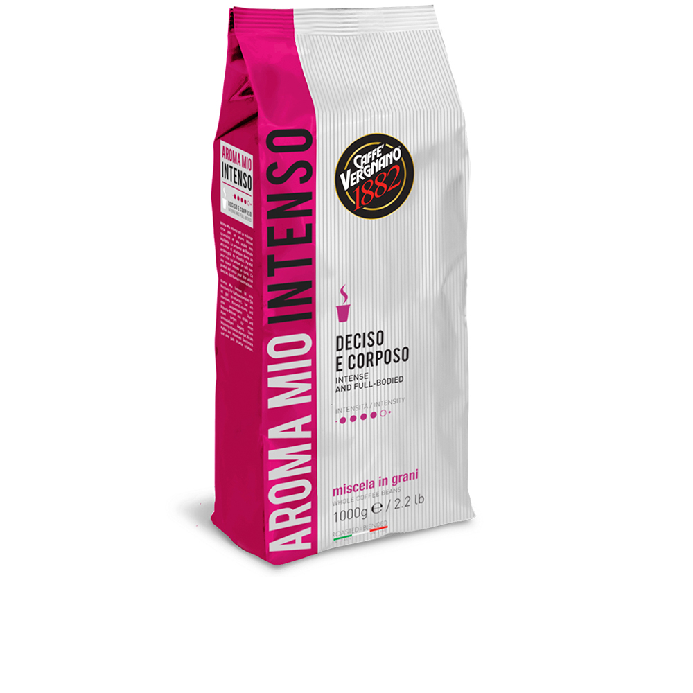 Кофе Зерновой Арабика Робуста Vergnano Aroma Mio Intenso 1 кг