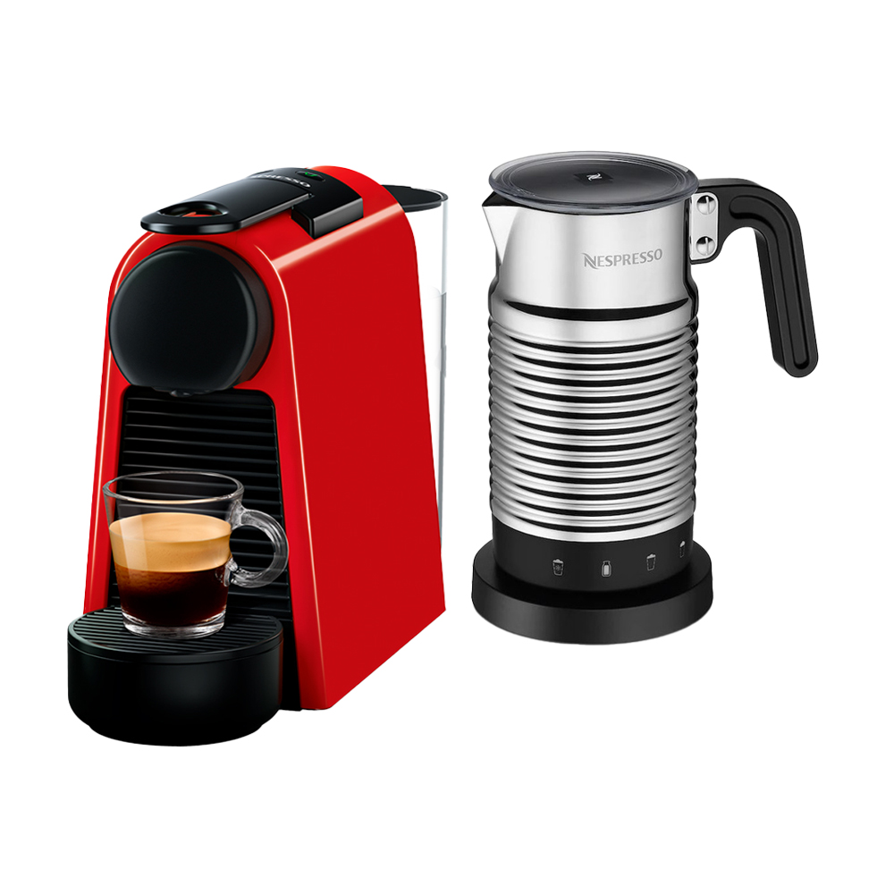Капсульная Кофемашина Delonghi Nespresso Essenza Mini Bold Ruby Red & Aeroccino 4