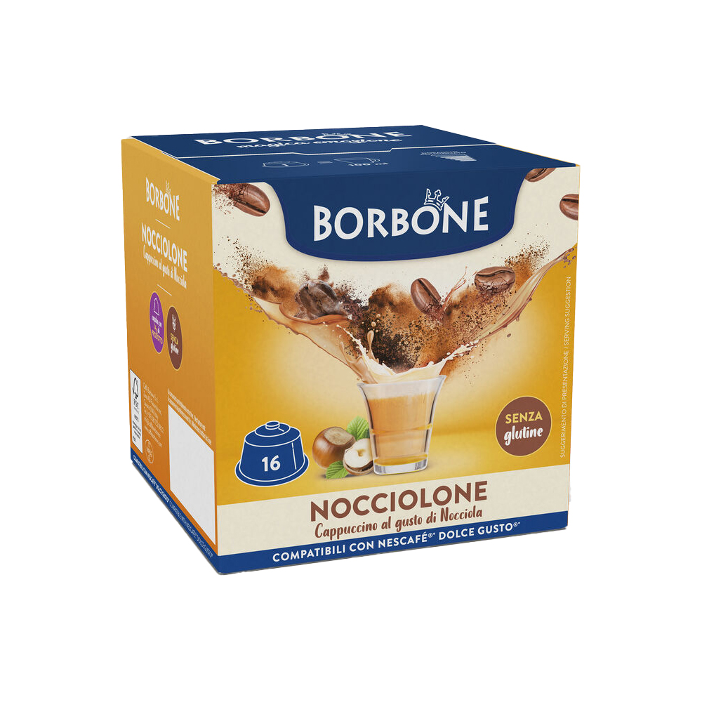 Кофе в капсулах Borbone Nocciolone для Dolce Gusto 16 капсул