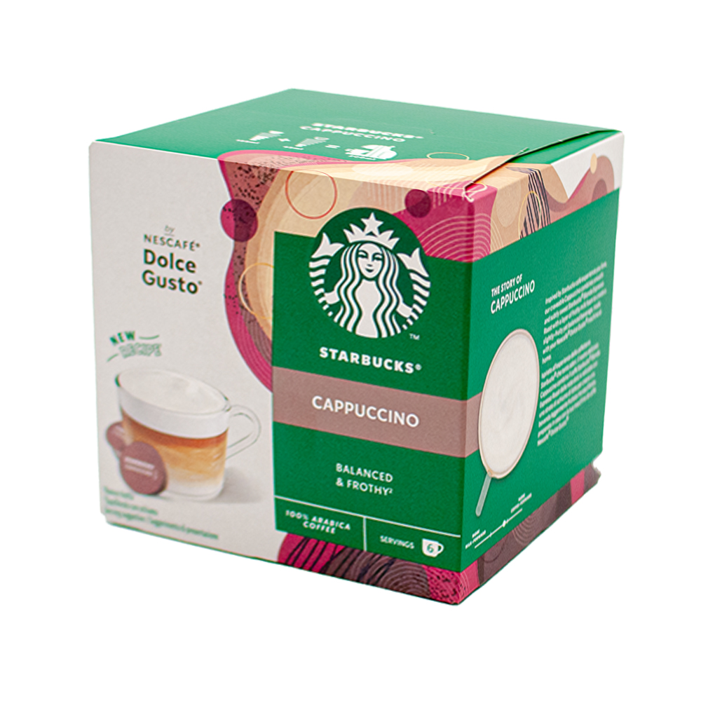 Кофе в капсулах для Dolce Gusto Арабика Starbucks Balanced Cappuccino 12 порций в упаковке