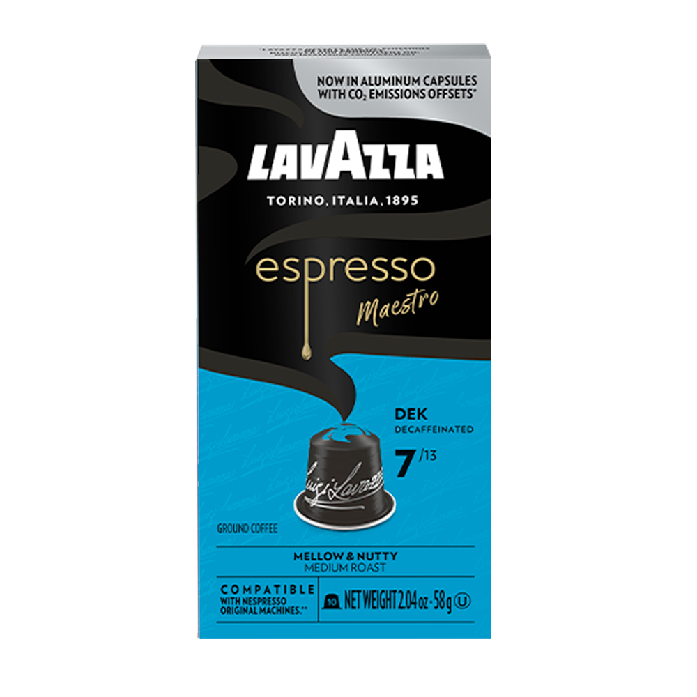 Кофе в капсулах для Nespresso Original Арабика Lavazza Maestro Espresso Dek 10 штук в упаковке