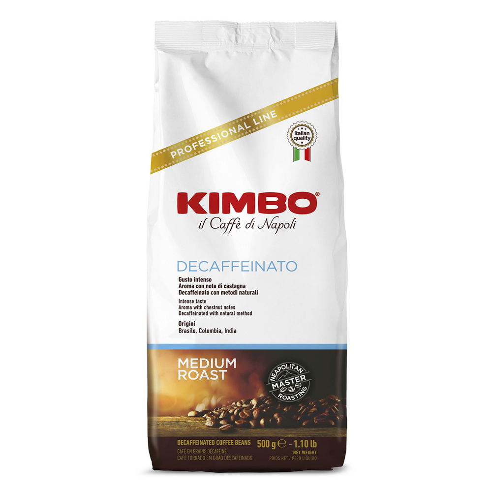 Кофе зерновой Kimbo Decaffinato 100% Арабика 500 г