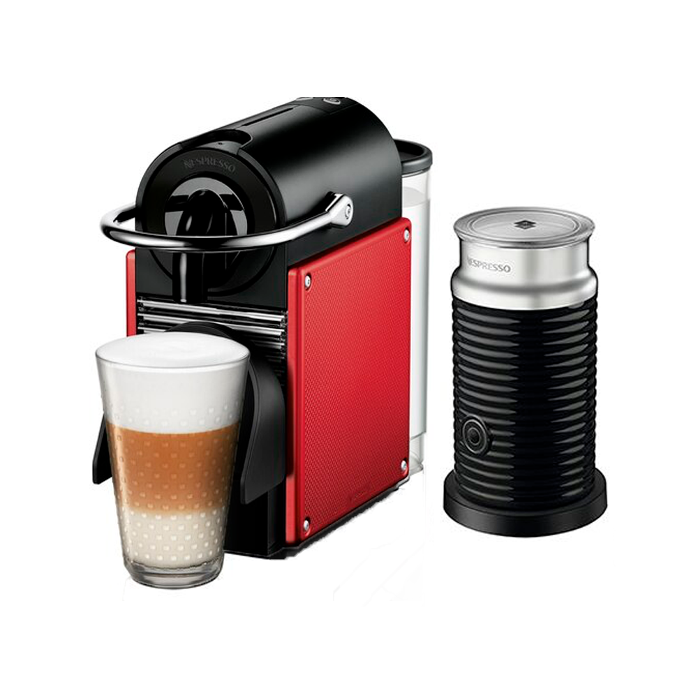 Капсульная Кофемашина Delonghi Nespresso Pixie Сarmine & Aeroccino 3 EN124R