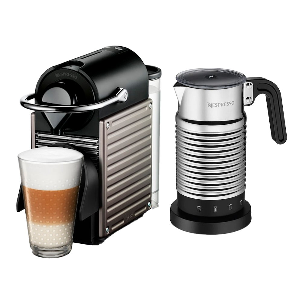 Капсульная Кофемашина Nespresso Krups Pixie Electric Titan & Aeroccino 4