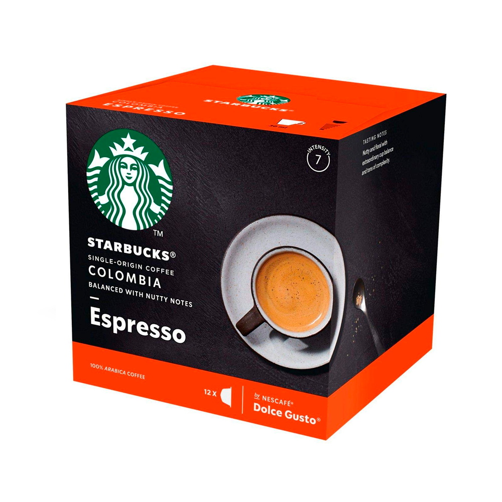 Кофе в капсулах для Dolce Gusto Арабика Starbucks Single Origin Colombia 12 штук в упаковке