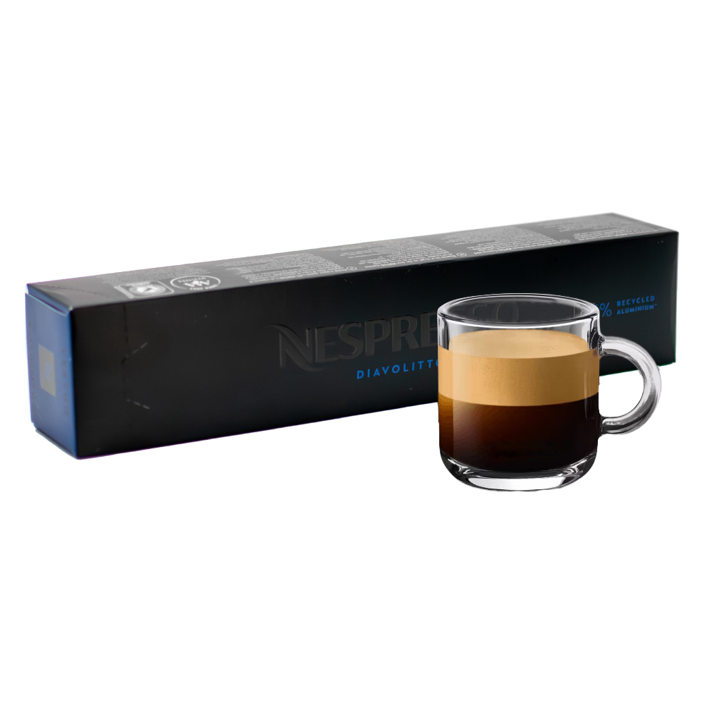 Кофе в капсулах для Nespresso Vertuo Арабика Diavolitto 10 штук в упаковке