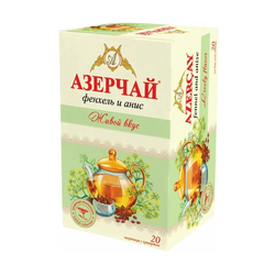 Зелёный чай Живой вкус с фенхелем и анисом • 20 пакетиков • Азерчай