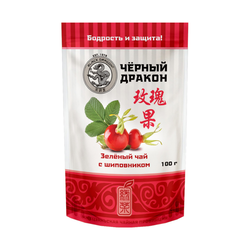 Зелёный чай с шиповником • 100 г • Черный Дракон