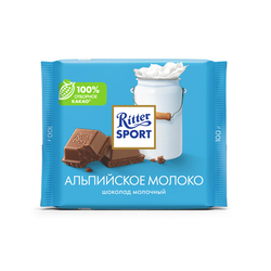 Альпийское молоко • 100 г • Ritter Sport • Шоколад молочный