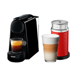 Essenza Mini Bold Black & Aeroccino 3 Red • Nespresso Original