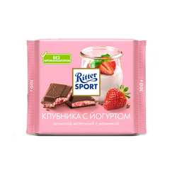 Шоколад молочный Ritter Sport Клубника с йогуртом 100 г