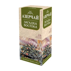 Зелёный чай Загадка Востока с яблоком и айвой • 25 пакетиков • Азерчай