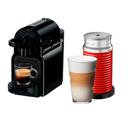 Inissia Black & Aeroccino 3 Red • Nespresso Original