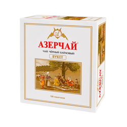 Чёрный чай Букет • 100 пакетиков • Азерчай