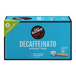 Кофе в чалдах Vergnano Decaffeinato Pods Арабика и Робуста 18 штук в упаковке