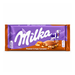 Шоколад молочный Milka Peanut Crispy Caramel 90 г