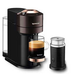 Next Premium Rich Brown & Aeroccino 3 • Nespresso Vertuo