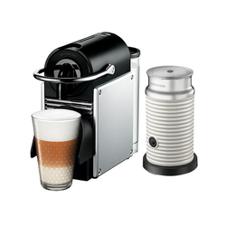 Pixie Aluminium & Aeroccino 3 White • Nespresso Original