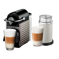 Pixie Electric Titan & Aeroccino 3 White • Nespresso Original
