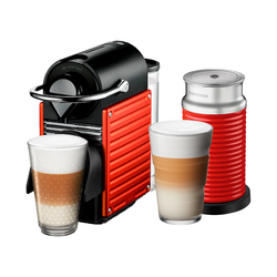 Pixie Electric Red & Aeroccino 3 Red • Nespresso Original