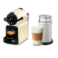 Inissia Creme White & Aeroccino 3 White • Nespresso Original